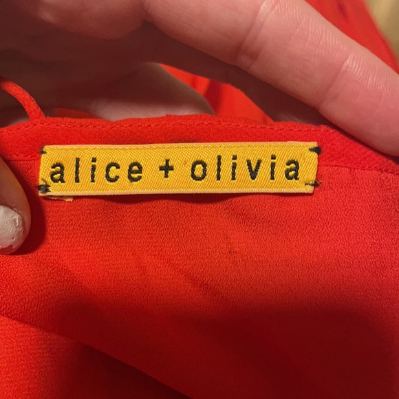 Alice and Olivia red chiffon pleated dress! - Picture 5 of 7